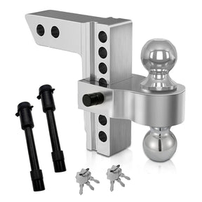 Trucktok 2" Adjustable Hitch 6" Drop/Rise 12,000 GTW with Dual Locks TruckTok