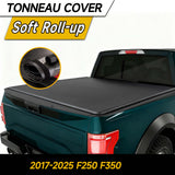 Trucktok 2017-2025 Ford F250 F350 6.8FT Soft Roll Up Tonneau Cover Truck Bed TruckTok