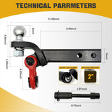Trucktok 2" Receiver Trailer Hitch 38,500 lbs with Shackle & Lock Pin TruckTok
