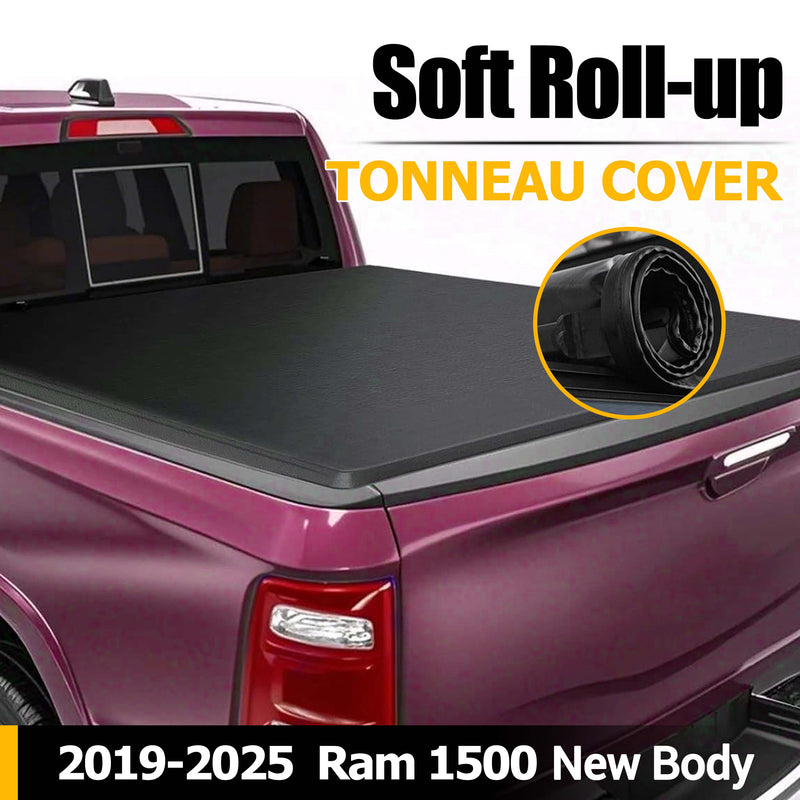 Trucktok 2019-2025 Dodge Ram 1500 New Body 6.4FT Soft Roll-Up Tonneau Cover Bed TruckTok