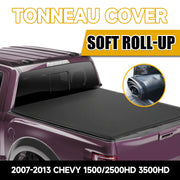 Trucktok 2007-2013 Chevy Silverado Sierra 6.5FT Soft Roll Up Tonneau Cover Bed TruckTok