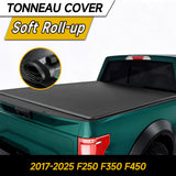 Trucktok 2017-2025 Ford F250 F350 Super Duty 8FT Soft Roll Up Tonneau Cover Bed TruckTok