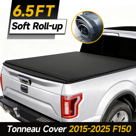 Trucktok 2015-2025 Ford F150 6.5FT Soft Roll Up Tonneau Cover Truck Bed TruckTok