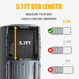 Trucktok 2009-2025 Dodge Ram 1500 5.7FT Soft Top Roll-up Tonneau Cover Truck Bed TruckTok