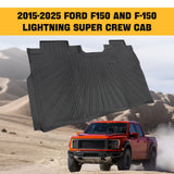 Trucktok 2015-2025 Ford F150 / F-150 Lightning SuperCrew Cab Without Seat Storage All-Weather TPE Floor Mats TruckTok