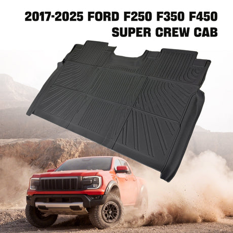 Trucktok 2017-2025 Ford F250 F350 F450 SuperCrew Cab All-Weather TPE Floor Mats TruckTok