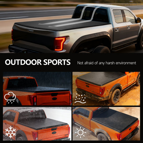 Trucktok 2004-2014 Ford F150 5.5FT Soft Roll Up Tonneau Cover Truck Bed TruckTok