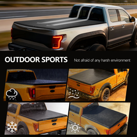 Trucktok 2004-2014 Ford F150 6.5FT Soft Roll Up Tonneau Cover Truck Bed TruckTok