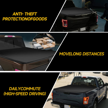 Trucktok 1999-2016 Ford F250 F350 Super Duty 8FT Soft Roll Up Tonneau Cover Bed TruckTok