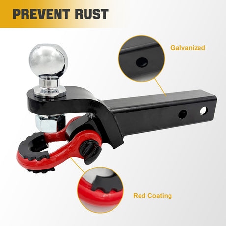 Trucktok 2" Receiver Trailer Hitch 38,500 lbs with Shackle & Lock Pin TruckTok