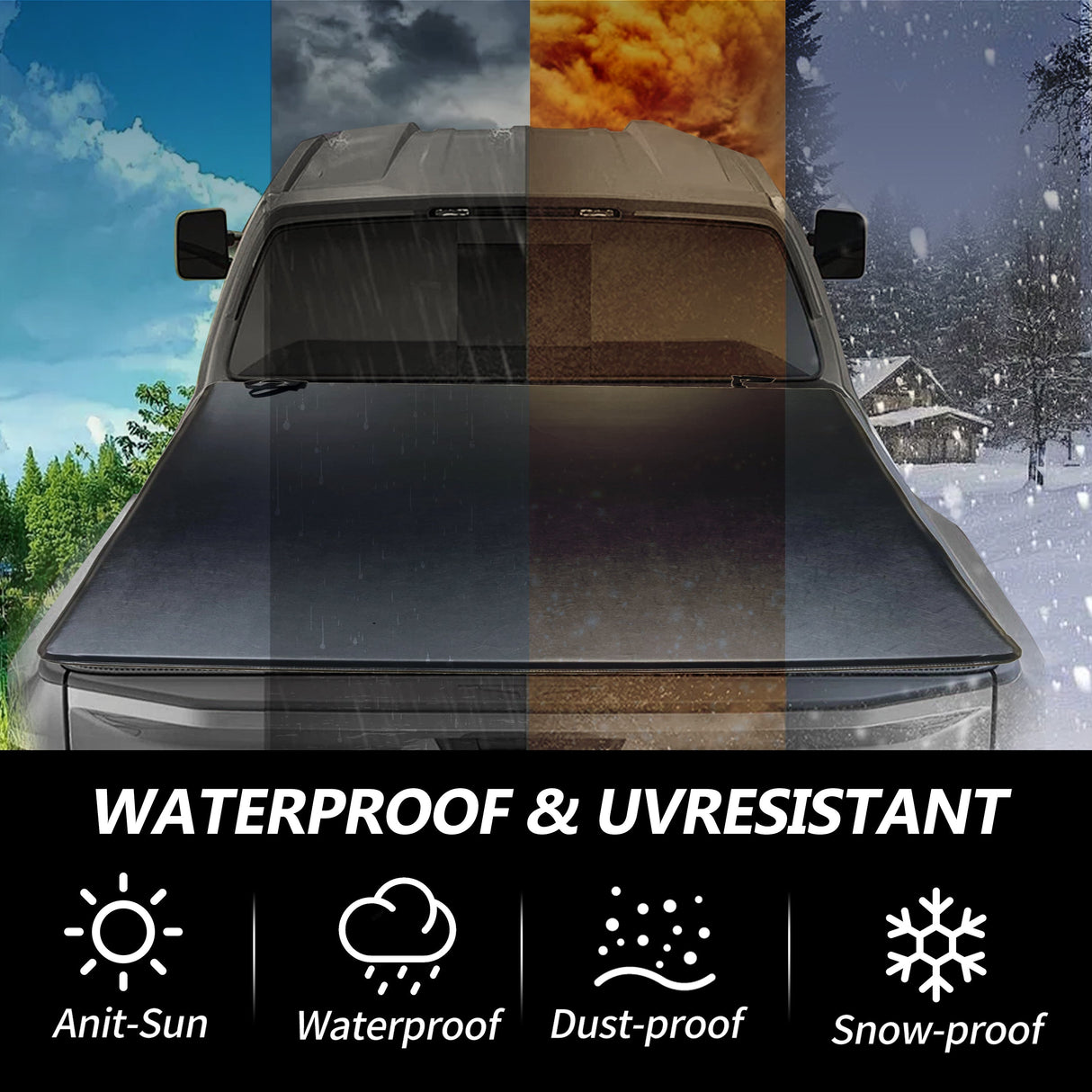 Trucktok 2003-2023 Dodge Ram 8FT Soft Top Roll-up Tonneau Cover Truck Bed TruckTok