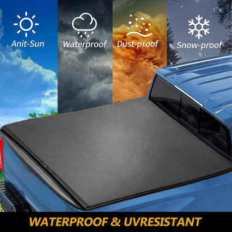 Trucktok 2007-2013 Chevy Silverado Sierra 8FT Soft Roll Up Tonneau Cover Bed TruckTok