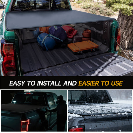 Trucktok 2019-2025 Chevy Silverado Sierra 5.8FT Soft Roll Up Tonneau Cover Bed TruckTok