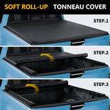 Trucktok 2003-2025 Dodge Ram 8FT Soft Top Roll-up Tonneau Cover Truck Bed