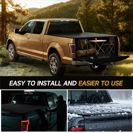 Trucktok 2014-2018 Chevy Silverado Sierra 6.5FT Soft Roll Up Tonneau Cover Bed TruckTok