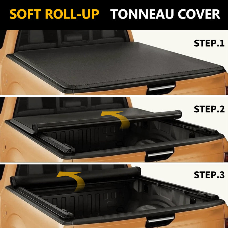 Trucktok 2019-2025 Dodge Ram 1500 New Body 6.4FT Soft Roll-Up Tonneau Cover Bed TruckTok