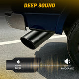 Trucktok 4" Inlet 6" Outlet 15" Overall Length Bolt On Exhaust Tailpipe Tip Black TruckTok