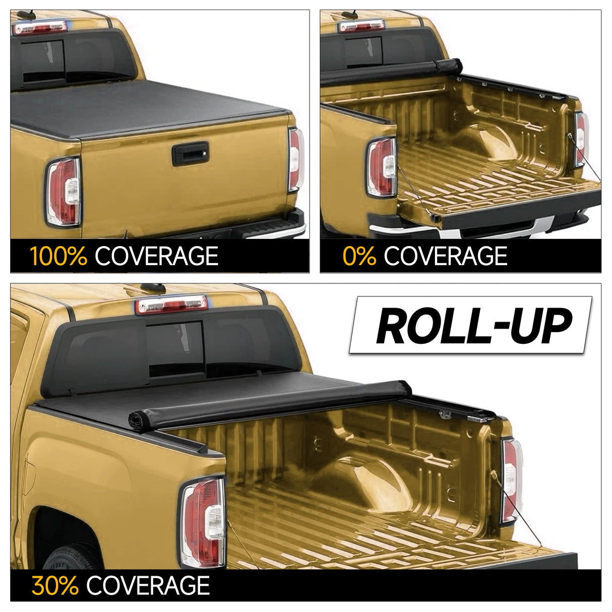 Trucktok 2019-2025 Chevy Silverado Sierra 5.8FT Soft Roll Up Tonneau Cover Bed TruckTok