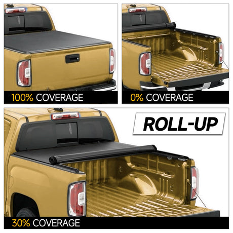 Trucktok 2019-2025 Chevy Silverado Sierra 5.8FT Soft Roll Up Tonneau Cover Bed TruckTok