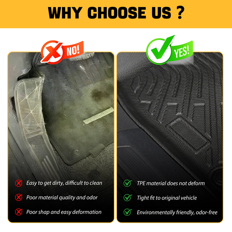 Trucktok 2010-2014 Ford F150 SuperCrew Cab All-Weather TPE Floor Mats TruckTok