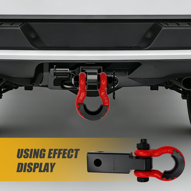 Trucktok 2" Hitch Receiver 38,500 lbs Strength with D-Ring & Lock TruckTok