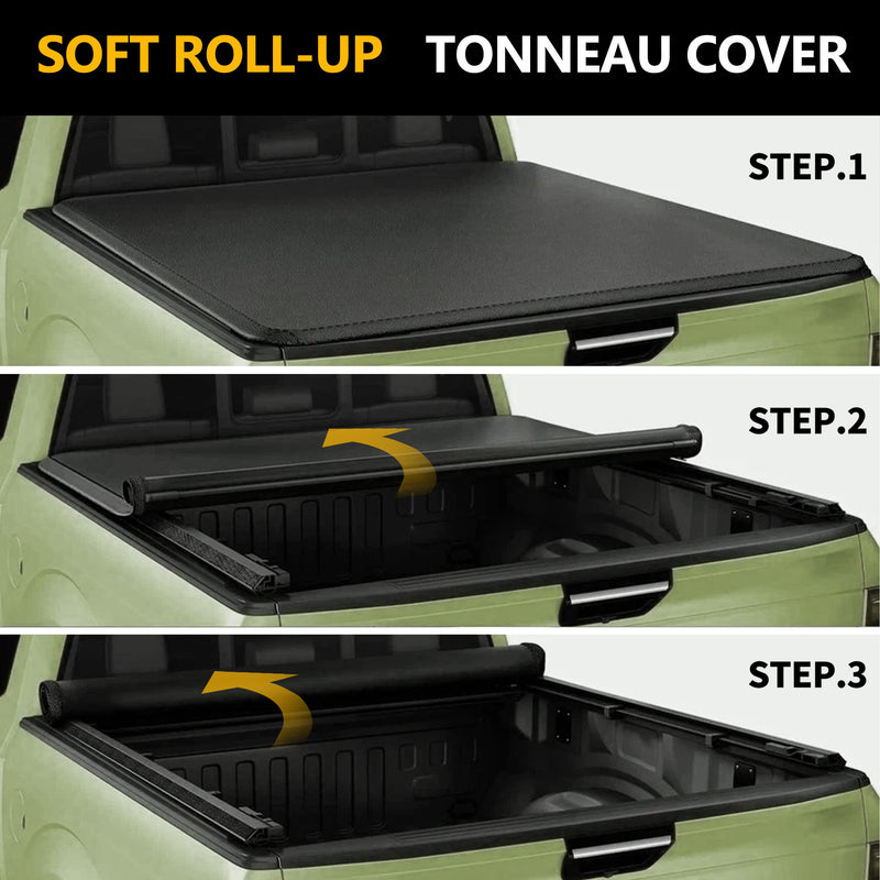 Trucktok 2007-2013 Chevy Silverado Sierra 6.5FT Soft Roll Up Tonneau Cover Bed TruckTok