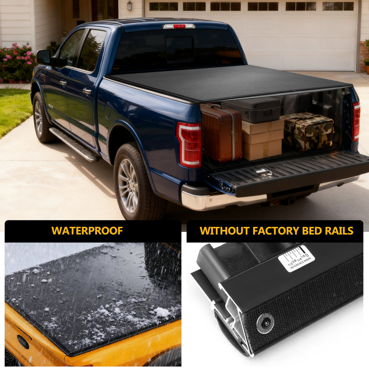 Trucktok 2004-2014 Ford F150 6.5FT Soft Roll Up Tonneau Cover Truck Bed TruckTok