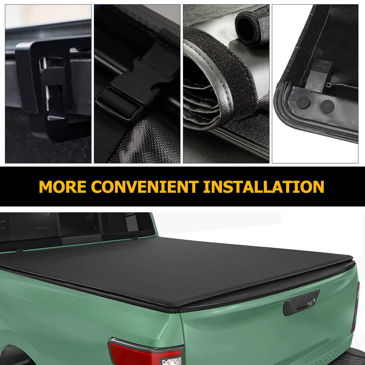 Trucktok 2014-2018 Chevy Silverado Sierra 5.8FT Soft Roll Up Tonneau Cover Bed TruckTok