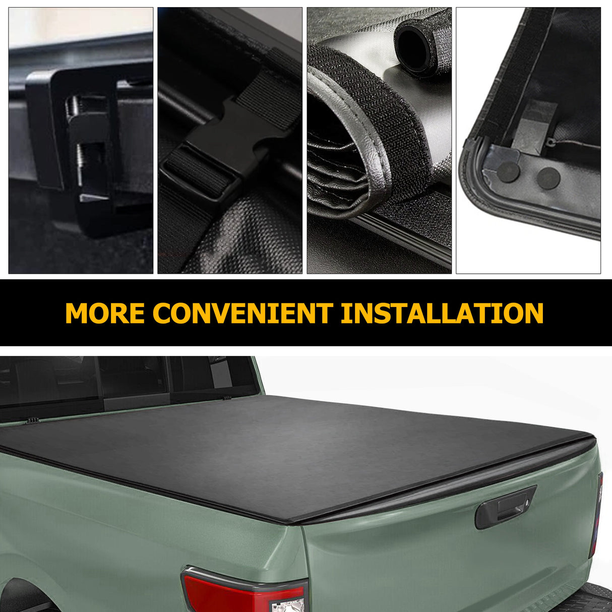 Trucktok 2020-2025 Chevy Silverado Sierra 6.9FT Soft Roll Up Tonneau Cover Bed TruckTok