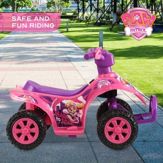 6V Battery-Powered Pink Ride-On ATV for Children Ages 2-5 Years