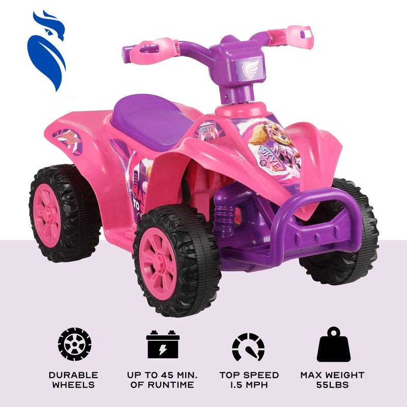 6V Battery-Powered Pink Ride-On ATV for Children Ages 2-5 Years
