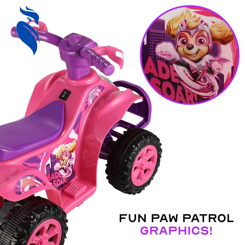 6V Battery-Powered Pink Ride-On ATV for Children Ages 2-5 Years