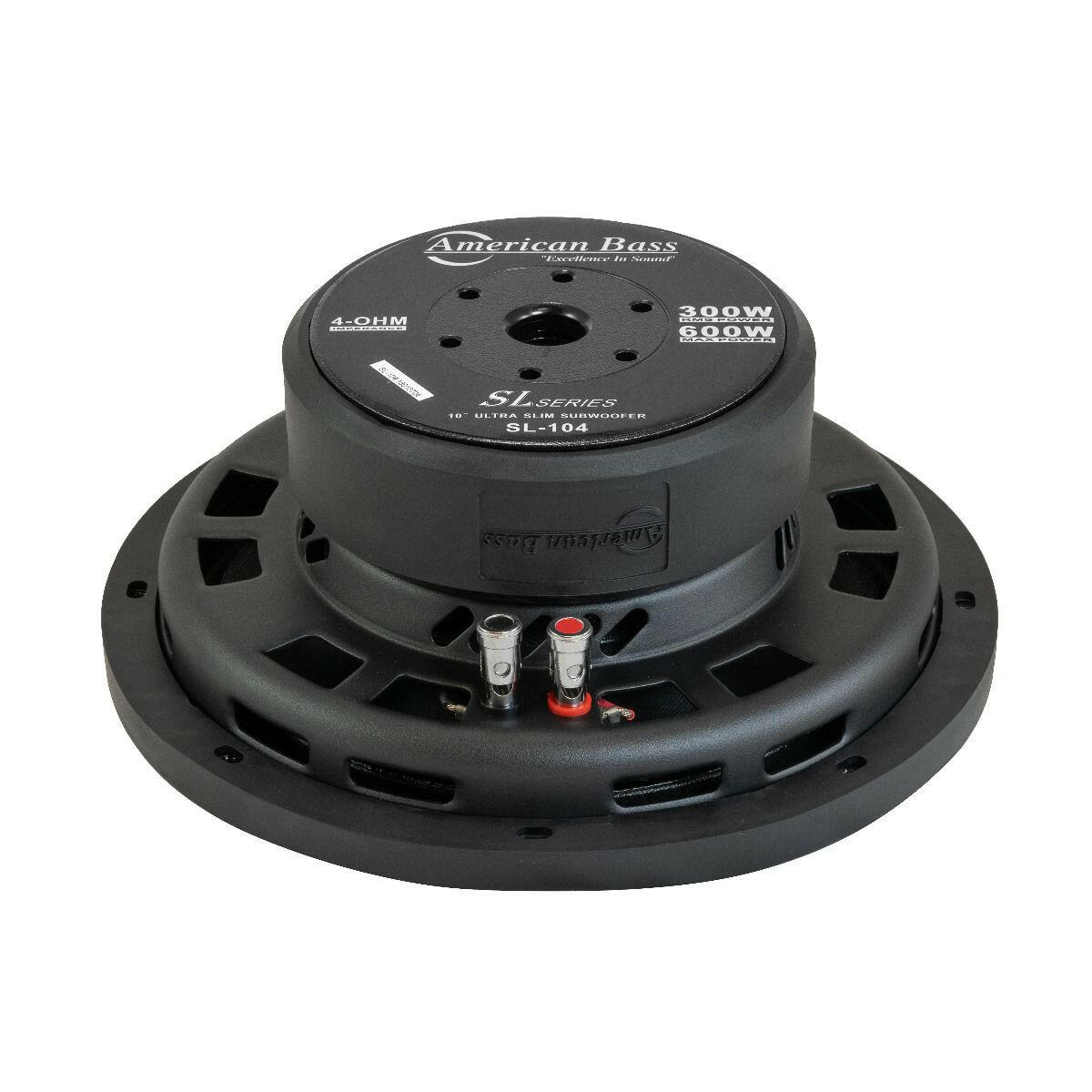 SL 10″ Car Subwoofer | 300 Watts RMS |Single Voice Coil 4 Ohm (Shallow Mount)