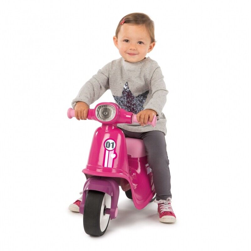 Smoby Pink Ride-On Scooter with Silent Wheels - Perfect for Little Riders!