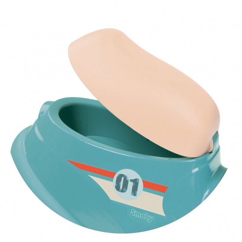 Smoby Retro Blue Ride-on Scooter with Silent Wheels