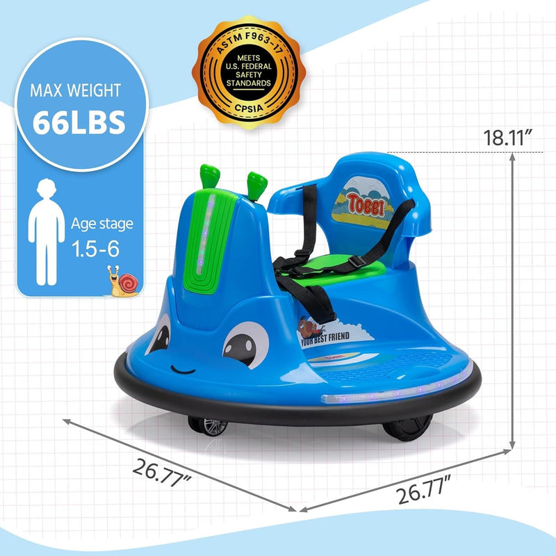 12V Snail Baby Bumper Electric Ride-On Car for Kids with Remote Control