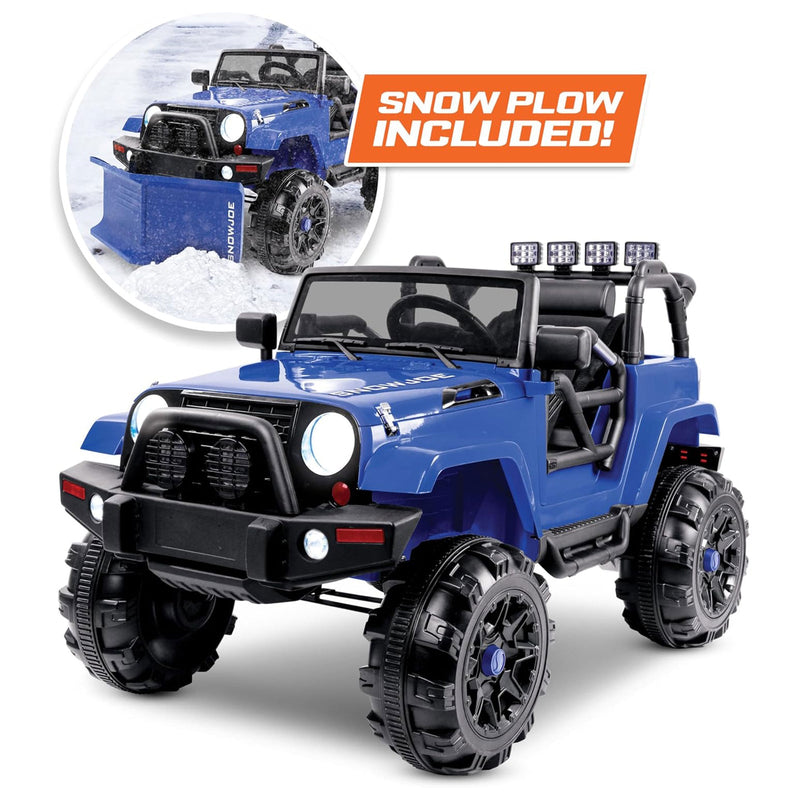 24V Ride-On Snow SUV Toy with Plow, Scoop, and Parental Remote Control