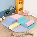 Soft Climb and Crawl Foam Playset 6-in-1 Soft Play Equipment for Active Play