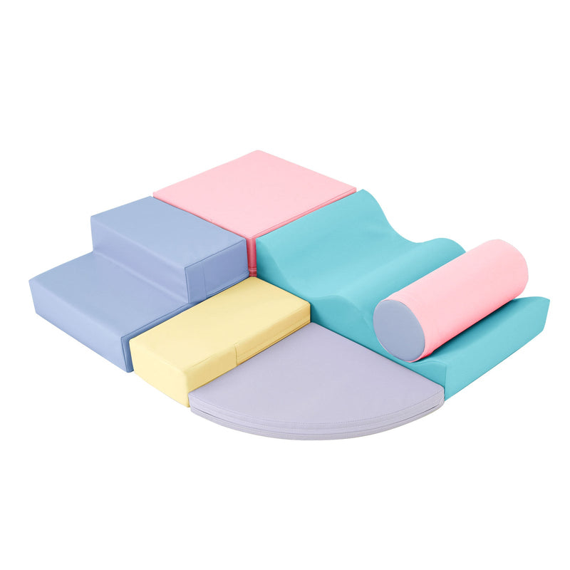 Soft Climb and Crawl Foam Playset 6-in-1 Soft Play Equipment for Active Play