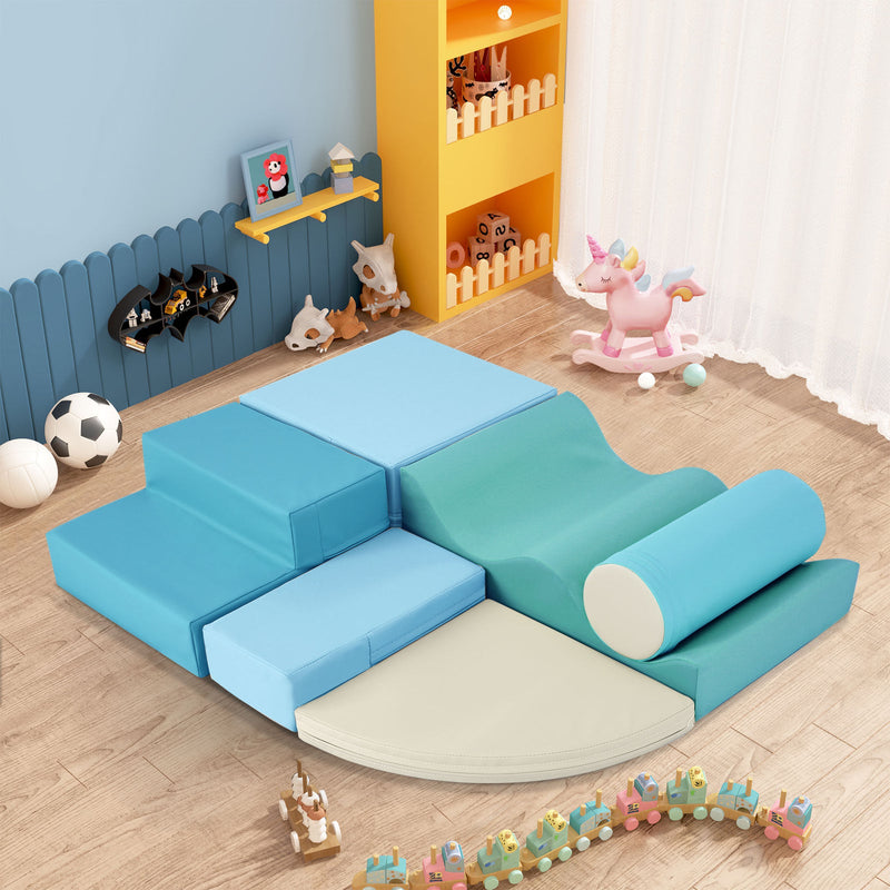 Soft Climb and Crawl Foam Playset 6-in-1 Soft Play Equipment for Kids