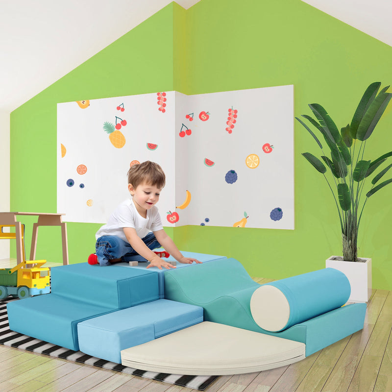 Soft Climb and Crawl Foam Playset 6-in-1 Soft Play Equipment for Kids