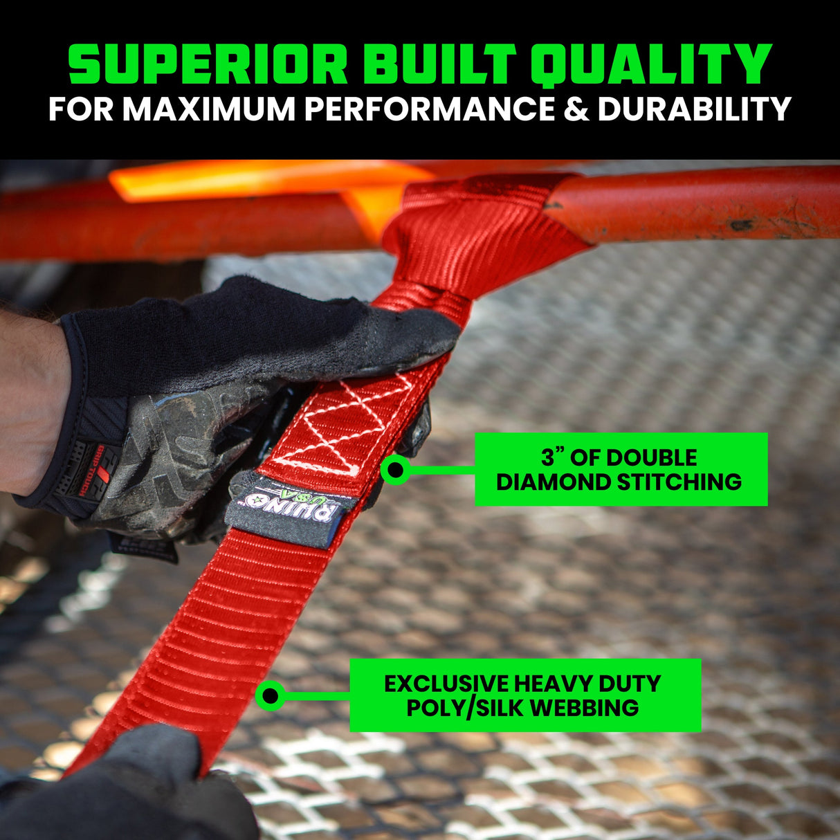1.6" x 17" Soft Loop Tie-Down Straps (4-Pack)