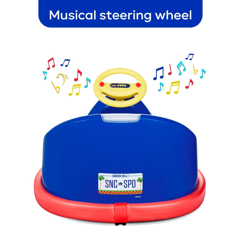 Sonic Hedgehog Electric Bumper Car for Kids 2-Speed 360-Degree Turning