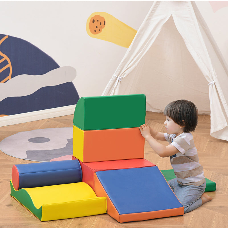 7-Piece Soft Foam Play Blocks for Kids Climbing and Crawling Gym Toy
