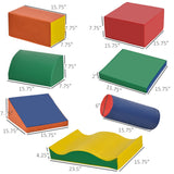 7-Piece Soft Foam Play Blocks for Kids Climbing and Crawling Gym Toy