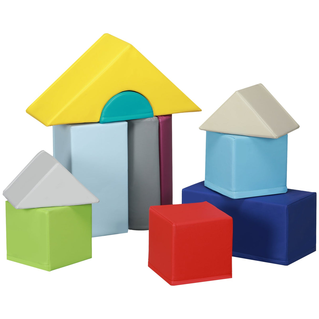 11-Piece Soft Foam Climbing Blocks Play Set for Toddlers and Babies