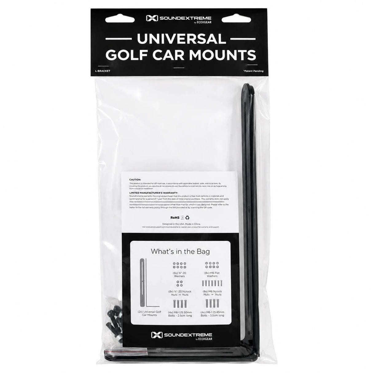 ECOXGEAR SE V5 Golf Cart Mount for SoundExtreme Soundbars