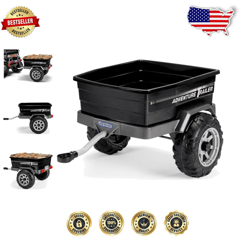 Spacious Adventure Ride-On Trailer with Secure 5-Point Harness for Kids