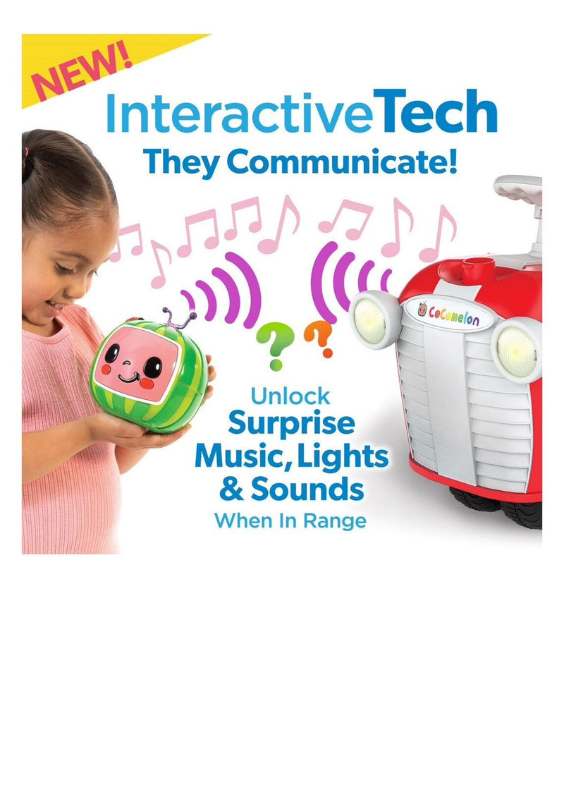 Interactive CoComelon 6V Ride-On Tractor Toy for Kids Ages 1.5-3 Years