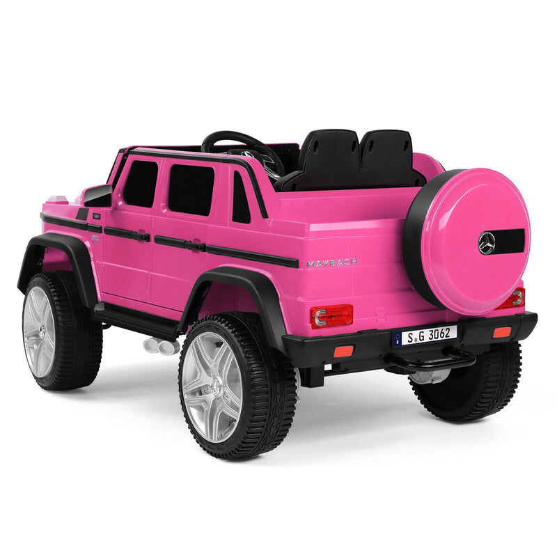 Sparkle and Cruise: 12V Pink Electric Ride-On Truck with Music, LED Lights, and Remote Control for Girls